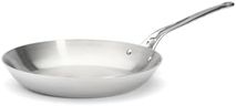 De Buyer - Poêle à frire ronde en inox 5 couches AFFINITY - 32 cm - Fabriquée en France, Sans PFAS, Montée Rapide en Température, Inox 18/10, Tous Feux + Four, Finition Poli Brillant