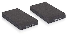 Gator Frameworks Acoustic Foam Isolation Pads for Small Studio Monitors, Fits Most Speaker Stands, Desktops and Bookshelfs; 2-Pack (GFW-ISOPAD-SM)