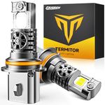 Termitor Latest Upgraded 9007 HB5 Light Bulb high/low beam, 33000LM 800% Super Bright, 60000+ Hours Service Life, 6500K Cool White, 1:1 Halogen Replacement Exterior Light Bulbs, Plug N Play, Pack of 2