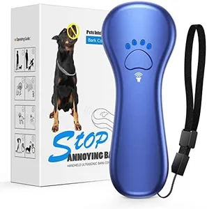 Ahwhg New Anti Barking Device,Dog Barking Control Devices,Rechargeable Ultrasonic Dog Bark Deterrent up to 16.4 Ft Effective Control Range Safe for Human & Dogs Portable Indoor & Outdoor(Blue)