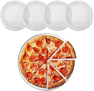 Seamless Pizza Screen, 4 Pack 10 Inch Nonstick Aluminum Pizza Baking Trays, Round Vented Mesh Pizza Pan with Holes, Food Grade Kitchen Crispy Pizza, Bread, Pie Bake Sheet for Pizza Oven