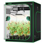 VIVOSUN S558 5x5 Grow Tent, 60"x60"x80" High Reflective Mylar with Observation Window and Floor Tray for Hydroponics Indoor Plant for VSF6450