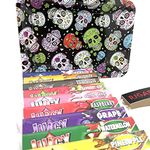 Juicy Jay's Mixed King Size Flavoured Rolling Papers with Day of The Dead Metal Tray