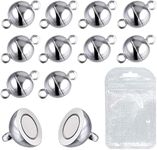 MOAMUN 20 Packs Jewelry Magnetic Clasp Converter for Necklace Bracelet Jewelry Making, Magnetic Findings (Silver 8mm)