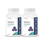 CURESEA Lifesciences™ Omega 3 Salmon Fish Oil 1000mg (180mg EPA & 120mg DHA) Softgels For Men And Women | Brain, Heart, Eyes and Joints Health| No Fishy Burps, Non-GMO |120 Softgels (Pack of 2)