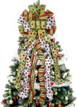 Christmas Tree Topper Wreath Bow La