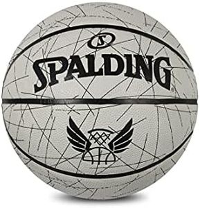 Spalding 8 Panel Flight-Lines Rubber Moulded Indoor/Outdoor Basketball with Butyl Bladder, Multicolor, Size: 7 (Suitable for Practice/Match/Training) + Free Air Needle