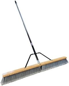 American Select Tubing Pbsa36004 Heavy Duty 36" Smooth-Surface Push Broom with Silver/Black Handle