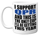 Funny Football Mug Gift for QPR Fans - Footy Only Cup - Joke Xmas Birthday Mugs Present Gifts for Son Dad Brother Uncle Colleague Friend Cousin, 11oz Ceramic Dishwasher Safe Coffee Tea Cup