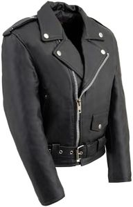 Milwaukee Leather Kids Basic Motorcycle Jacket (Black, 2X-Small)