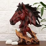 Horse Statue for Wealth, Horse Showpiece for Feng Shui and Vastu, Home Decoration and Gifting, Good Luck Items for Home Decor Living Room, Horse Head Sculpture Polyresin_Horse_new07