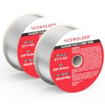 YESWELDER Flux Cored Wires 0.9kg E71T-GS 0.8mm 2 Pack for MIG Welder Gasless MIG Welding Wire Universal Mild Carbon Steel Self-Shielded MIG Wire