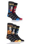 Mens 5 Pair SockShop Justice League Aquaman, Flash, Superman, Batman and Wonder Woman Socks (6-11, Assorted)