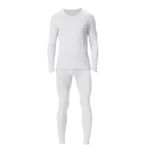 Generisch Wild Costume Men's Thermal Underwear Set, Fleece Lined, Long Thermal Underwear Base Layer Set for Men in Cold Winter Sportswear Suit, White, XXXXXXXL