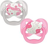 Dr. Brown's Advantage Glow in the Dark Soother - Pink, Stage 1 (0-6 months) 2 pack