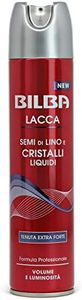 Bilba Lacca Extraforte con Semi di Lino e Cristalli Liquidi, Formula Professionale a Tenuta Extra Forte, Dona Volume e Luminosità, Protegge i Capelli dall'Umidità, 250 ml