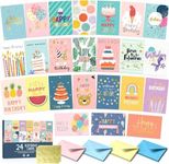 Gretion Birthday Cards, 24pcs Happy