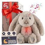 Gemma Joy Bedtime Bunny Baby Soother with Cry Activated Sensor, Plush Stuffed Animal for Newborn Infants, Calming Light, Lullaby Music, White Noise, Shhusher and Mother’s Heartbeat