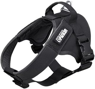 EXCELLENT ELITE SPANKER Tactical Dog Harness Patrol Harness Service Dog Vest Military Dog Vest Working Dog Vest with Handle (Black-XS)