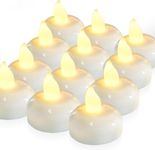 TANSUNG Candles for Home Decor Pack of 12 Waterproof Flameless Floating Tealights Water Sensor LED Tea Lights Candles Battery Operated Candles for Home, Weddings, Events, Emergencie, Decorations