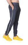 Big Button Men's Regular Fit Track Pants (Charcoal, Large)