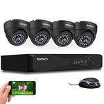 SANSCO All-in-One Smart CCTV Camera System with 1080P DVR and 4x 2.0MP FHD Day Night Vandal-Proof Dome Cam