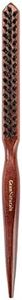 GranNaturals Teasing Boar Bristle Hair Brush for Women - Slick Back Comb with Rat Tail Pick for Hair Sectioning Used for Edge Control, Backcombing, Smoothing, and Styling Fine Hair to Create Volume