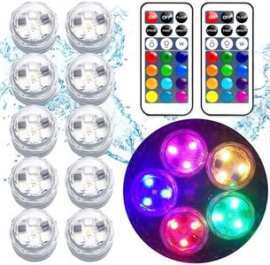 Mini Submersible LED Lights,Small Waterproof LED Tea Lights Candle with Remote Battery led Operated,RGB Color Changing for Vase Home Party Wedding Table Centerpieces Fountain Halloween Lantern