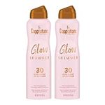 Coppertone Glow with Shimmer Spray Sunscreen, Broad Spectrum SPF 30 Sunscreen, 5 Oz, Pack of 2