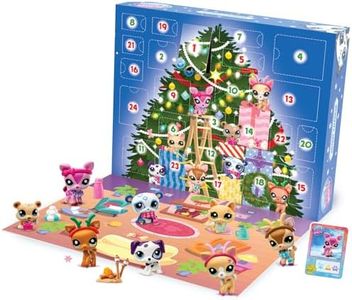 Bandai - Littlest Pet Shop - Advent Calendar of the Pet Shop - 8 Pet Shop and 16 Accessories - 24 Day Christmas Calendar - Mini Animal Figures to Collect - Toy for Children from 4 Years - BF00609