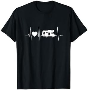 Campeur Cadeau Humour Vintage Camping-Car Cher Heartbeat T-Shirt