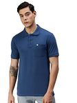 ONN Men's Azure Half Sleeves Polo Collar T-Shirt with Pocket(Size : X-Large)