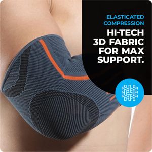 VITTO Elbow Support Sleeve, Grey, Large – Compression Brace