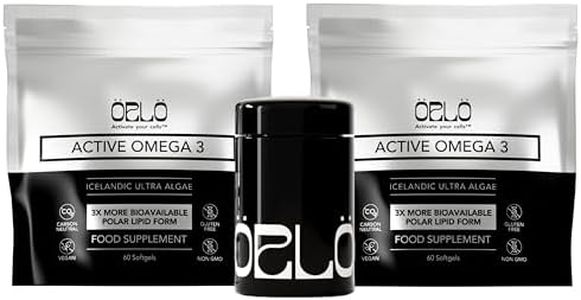Orlo Omega 3 - Vegan Omega 3 Supplement - Triple Strength Omega3s - Plant Based DHA & EPA Fatty Acids - Algae Omega-3 Oil - Sustainable Krill or Fish Oil Alternative (120 Mini Softgels Kit)