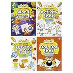 abeec Activity Books for Children - 4 A4 Books Containing: Word Search, Dot to Dot and Colouring Books for Children. Kids Travel Activity Packs for Kids