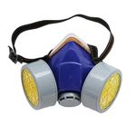 SHIVEXIM New Filter Air Pollution Masks Pesticide Formaldehyde Unisex Paint Spray Protection Reusable Respirator Activated Carbon Silicone Antivirus with Filter Half Mask (Dual Blue Filter) (1)