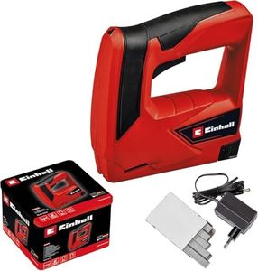 Einhell Agrafeuse électrique TC-CT 3,6 Li (3,6 V / 1,3 Ah, Type d'agrafes: 53, Longueur des agrafes 6-14 mm) Livré en boîte métallique avec 1000 agrafes