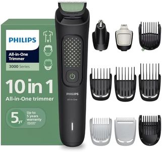 Philips India's No.1 Men's Trimmer* | Long-lasting Performance | All-in-One Grooming Kit- Face, Hair, Body, Private Parts | Ear/Nose, Detail trimmer attachment | 90min runtime | 5yr warranty* | MG3941