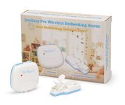 DryEasy Pro Wireless Bedwetting Alarm (2024 Release) with New Improved Sensor, 6 Selectable Sounds, Volume Control, Strong Vibration and Compact Design for Overcoming Bedwetting,White and Blue