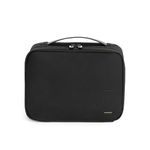MOKOBARA The Hanging Toiletry Bag Cosmetic Makeup Bag for Travel Black Water Resistant Kit with Hook for Men and Women TSA Approved Toiletry Organizer with Spill Proof Pockets (Money Moves)