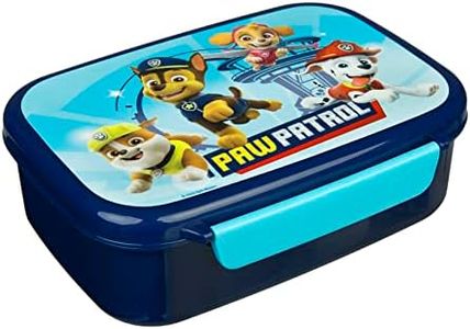 Paw Patrol Chase, Removable Insert, Safe Plastic, BPA-Free Children's Lunch Box, Sandwich Box Perfect for School, Nursery, Leisure, Approx. 6 x 13.5 x 18 cm