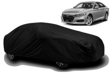 V VINTON® Car Body Cover All Accessories Waterproof Compatible for Honda Accord with Mirror Pocket Uv Dust Proof Protects from Rain and Sunlight | Black