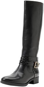 Geox Femme D Felicity Bottes Hautes au Genou, Noir, 37 EU