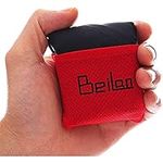 BeiLan Mini Pocket Picnic Blanket Durable Lightweight Waterproof Sand Proof Beach Camping Travel Mat Foldable Thin Ground Sheet for Outdoors Activities (70 * 110cm, Black & Red)