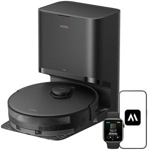 Mova E30 Pro Plus Robot Vacuum, 19000Pa Suction, DuoRoller Brush Anti-Tangle, Self-Emptying 90-Day Hands-Free, Extendable Side Brush for Edge Cleaning, App & Voice Control
