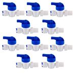 AQUALIQUID RO Quick Connector for RO Water Reverse Osmosis System (Pack of 10) (1/4 PVC)