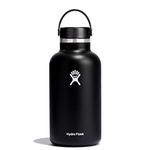 HYDRO FLASK - Water Bottle 1893 ml (64 oz) - Vacuum Insulated Stainless Steel Water Bottle with Leak Proof Flex Cap and Powder Coat - BPA-Free - Wide Mouth - Black