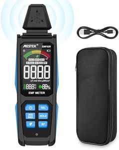 EMF Detector - MESTEK Upgraded High-Frequency Digital Electromagnetic Field Radiation Detector, Hand-held Rechargeable EMF Meter for 5G Cell Tower, Home EMF Inspections, Office, Outdoor