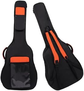 PPOPPO Acoustic Guitar Gig Bag Fits 40 41 42 Inch, 0.5 Inch Thick Padded for Enhanced Protection, 600D Waterproof Nylon, Soft Guitar Backpack Case with Neck Fixed Strap & Adjustable Shoulder Straps
