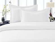 CELINE LINEN Best, Softest, Coziest Duvet Cover Ever! 1500 Premier Hotel Quality Luxury Super Soft Wrinkle Free 2-Piece Duvet Cover Set, Twin/Twin XL, White